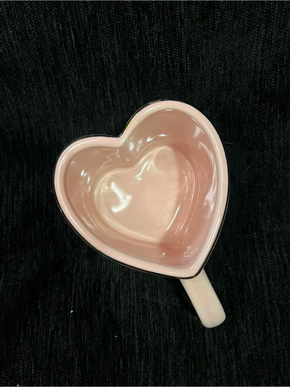 Threshold Pink Heart Rim Ceramic Mug with Gold Trim